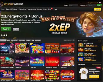 Energy Casino - 100% Welcome Bonus